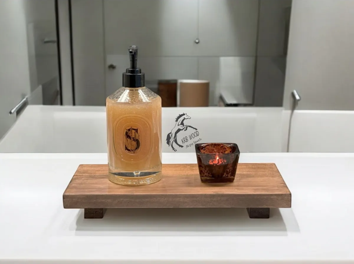 Sabunluk, Ahşap Sabun Standı, Ahşap Stant, Banyo Tuvalet Havlu Sabun İçin Stant 30 Cm