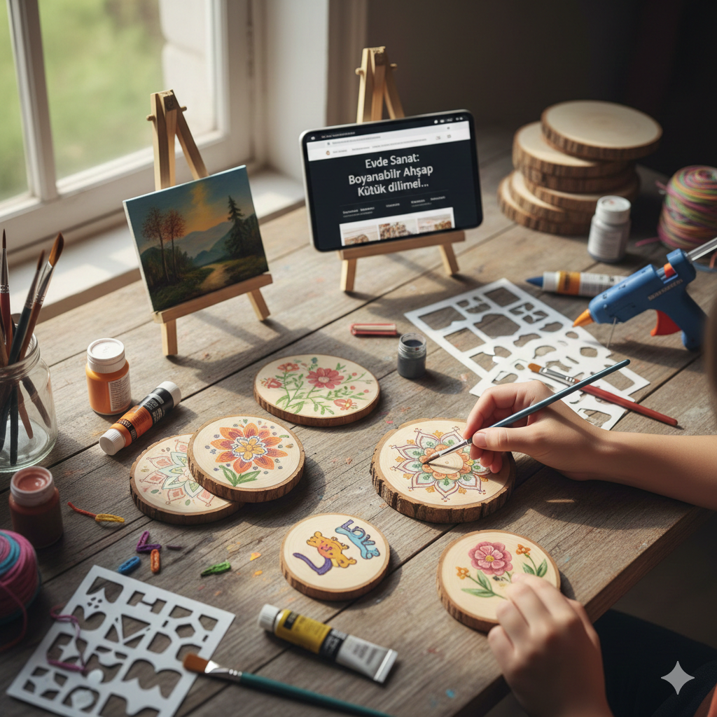 Boyanabilir Ahşap Kütük Dilimleri ile Neler Yapılabilir?