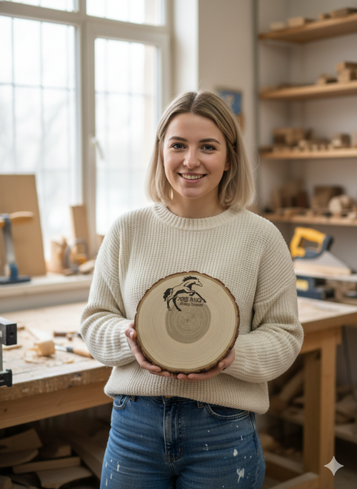 1 Adet Odun Dilimi 23-24 Cm, Ağaç Dilimi Dekoratif Kütük Dilimi