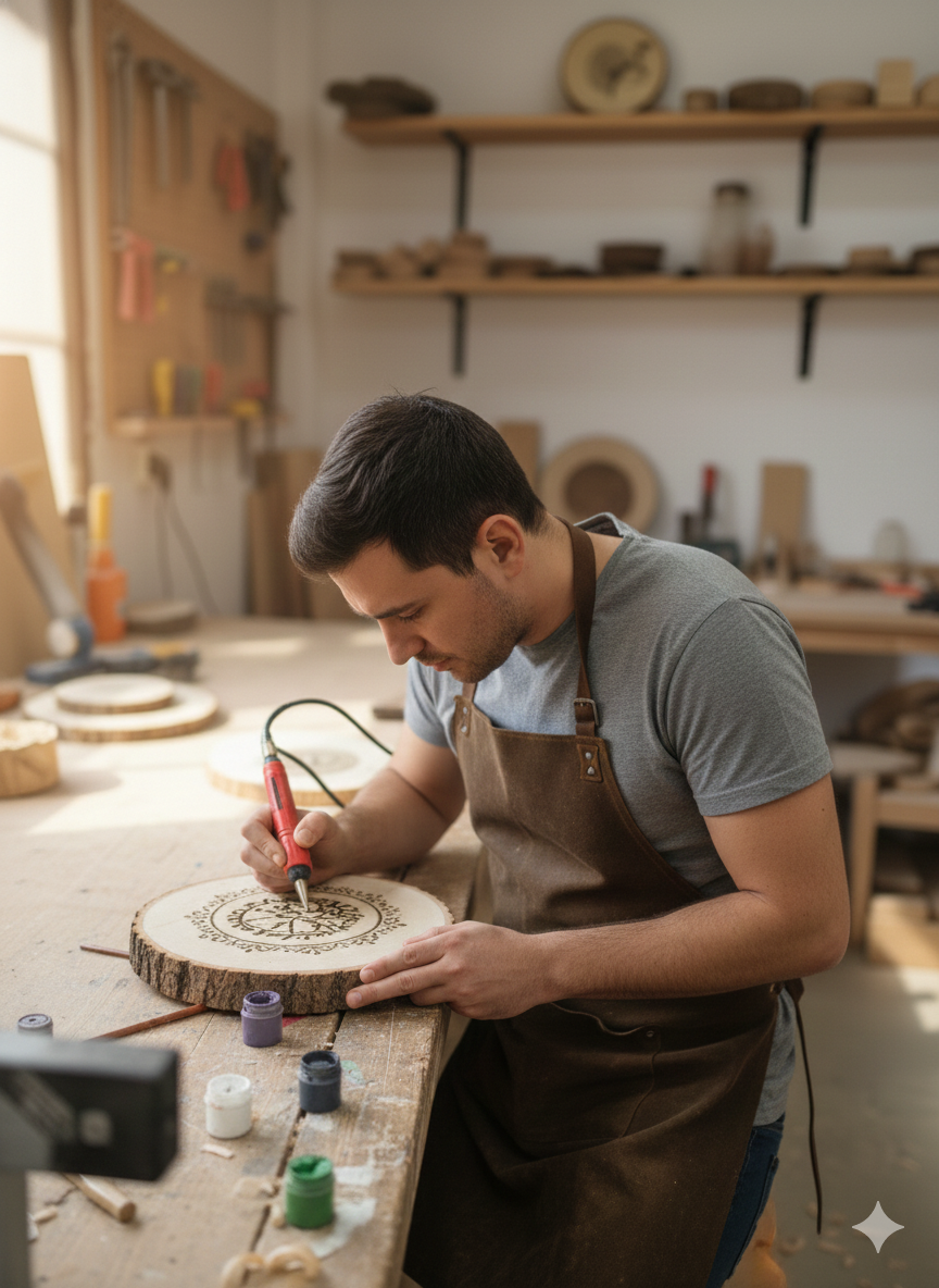 1 Adet Odun Dilimi 23-24 Cm, Ağaç Dilimi Dekoratif Kütük Dilimi