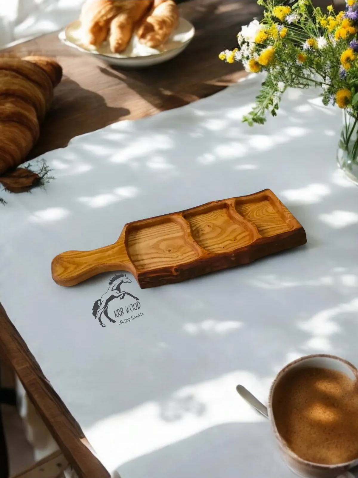 Çerez Tabağı, Kahvaltı Tabağı, El Yapımı Ahşap Sunumluk, Peynir Tahtası, Servis Tabağı