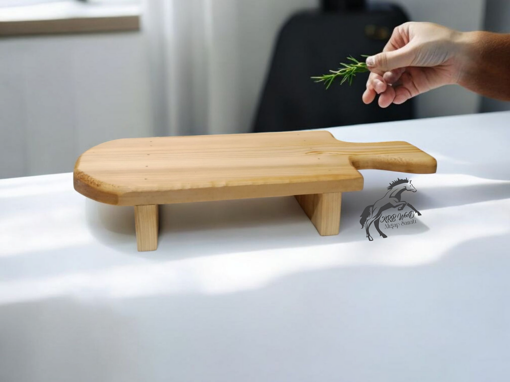 Ayaklı Kesme Doğrama Tahtası, Ahşap Kesme Tahtası