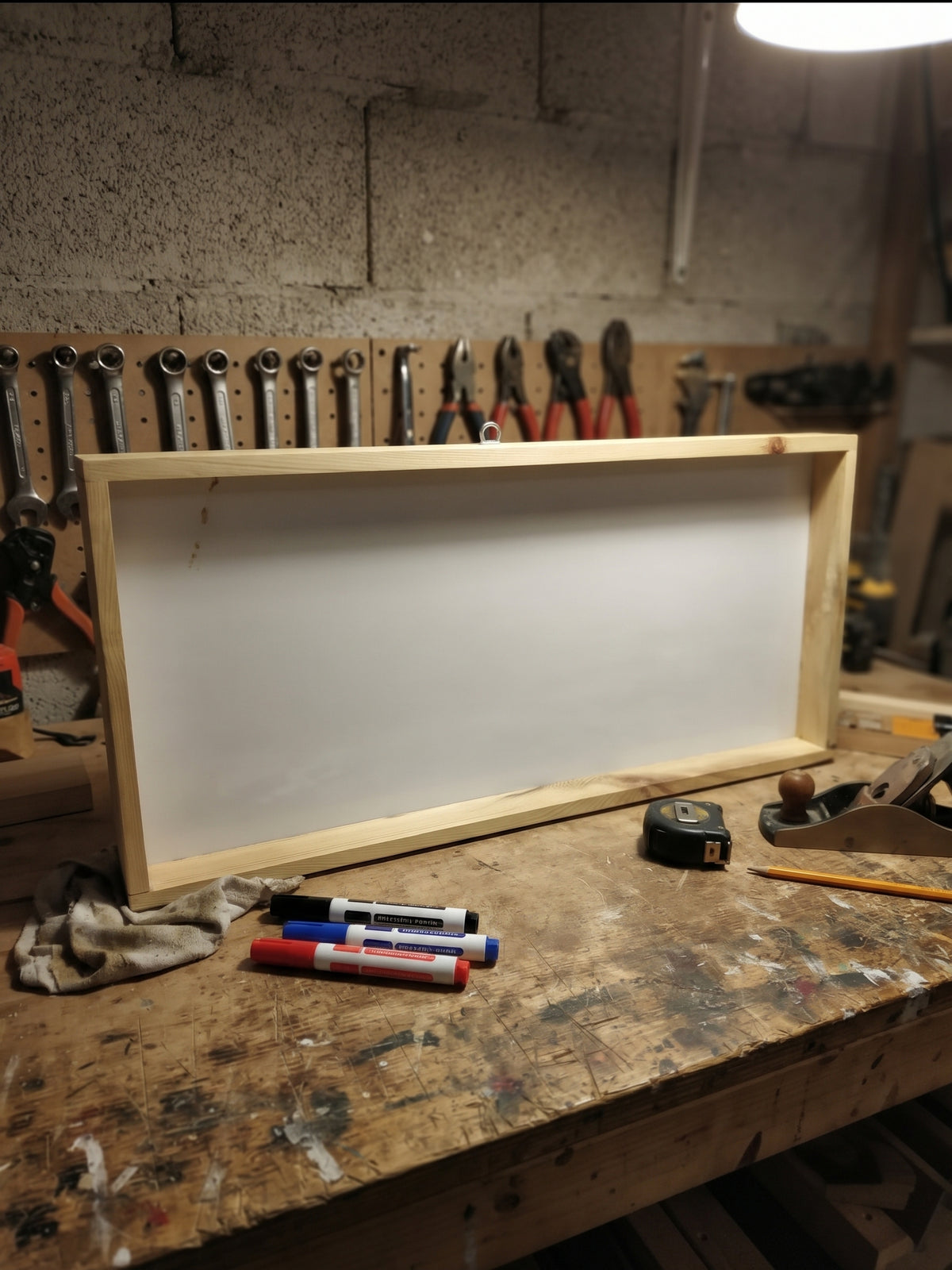 Ahşap Pano, Ham Ahşap Boyanabilir Pano 50x20 Cm Ahşap Çerçeve