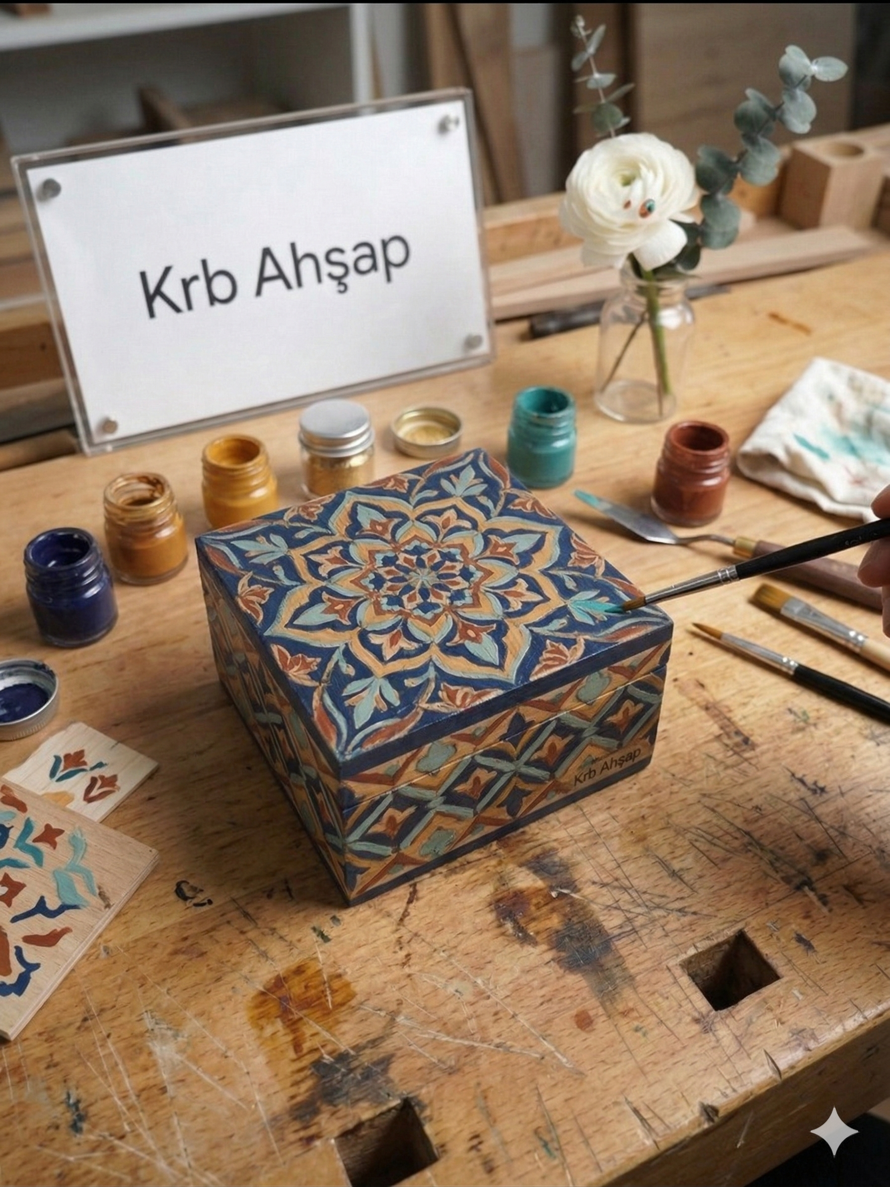 Boyanabilir Ham Ahşap Kutu, Ahşap Kutu Boyama İçin