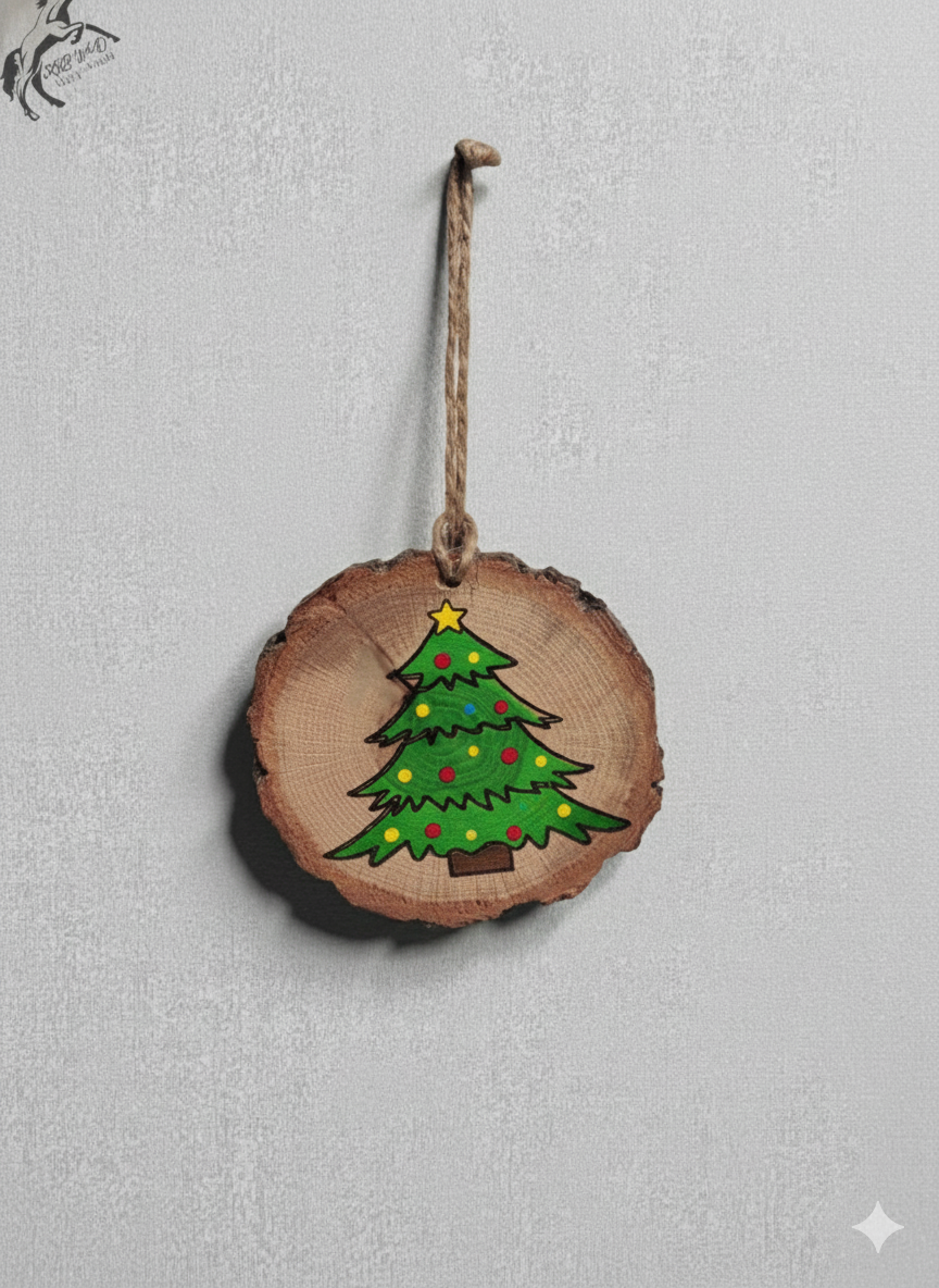 Boyama İçin 5 Adet Odun Dilimi, 9-10 Cm Çam Ağacı Lazer İşlemeli, Etkinlik Hobi Ağaç Dilimi