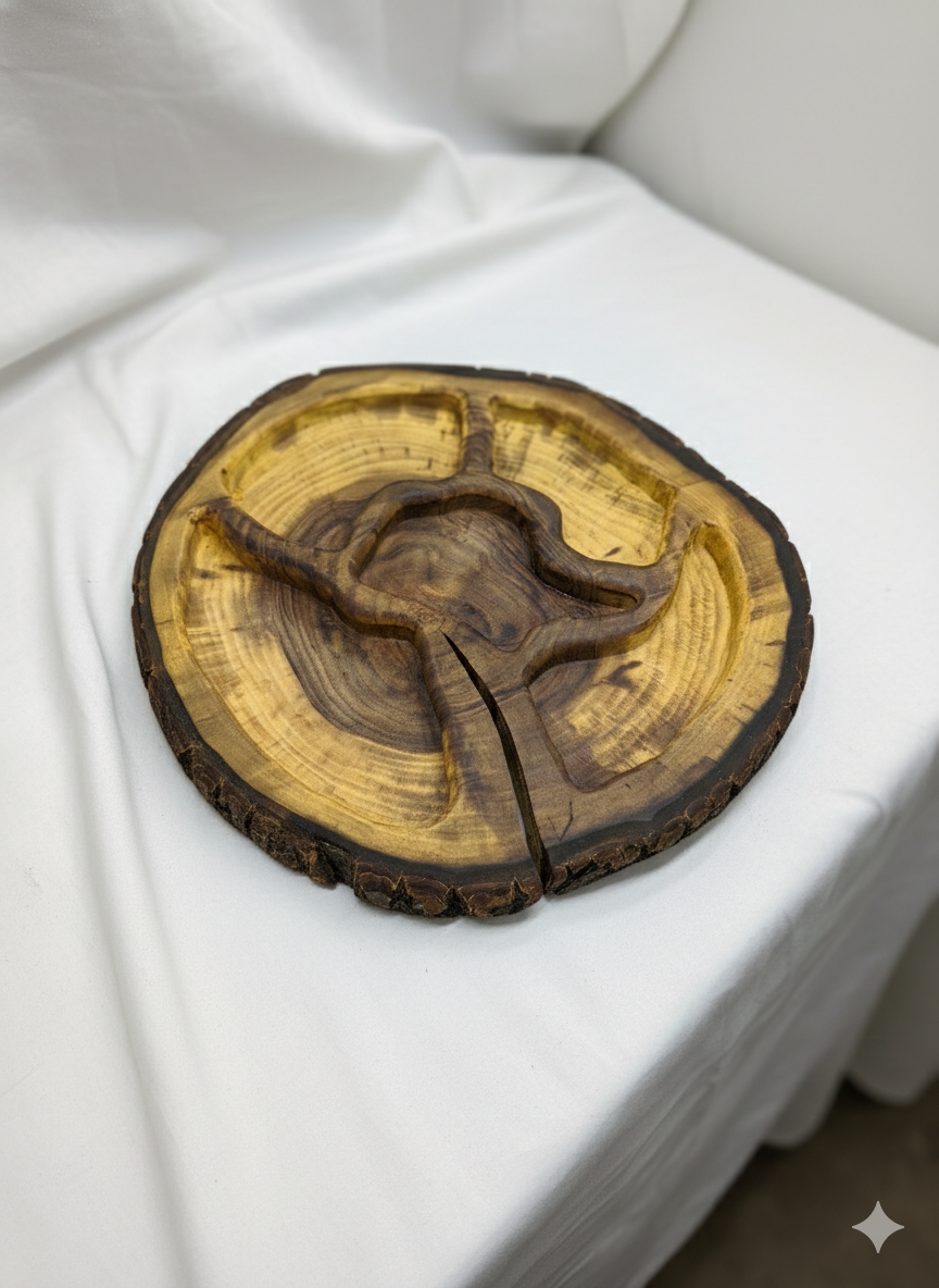 Özel Üretim El Yapımı Çerezlik Ceviz Ağacı Tek Parça